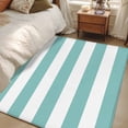 thumbnail image 4 of Teal Geometric Washable Area Rug 4x6 Stripes Low-Profile Large Area Rugs with Non Slip Backing Indoor Floor Carpet for Entrance Living Room Bedroom Home Office, 4 of 9