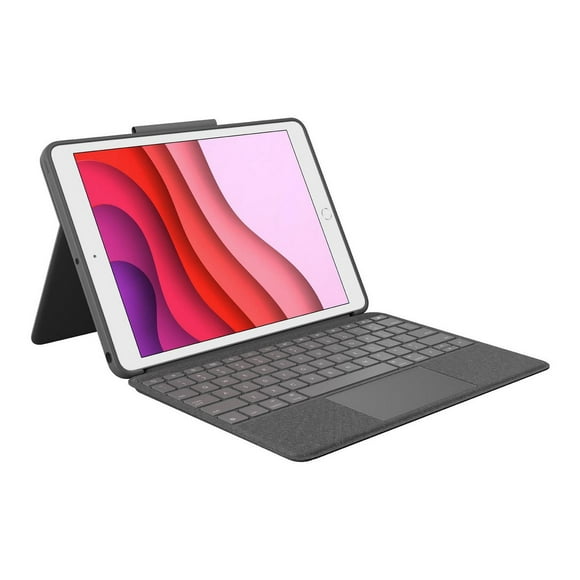 Logitech Combo Touch trackpad case for iPad (7th, 8th, & 9th gen) with precision trackpad, laptop-like backlit keyboard