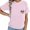 Pink, variant on Gyujnb Round Neck Pocket Mama Letter Floral Print Nursing Top Short Sleeve Loose Casual Soft Maternity Basic Top For Women,S