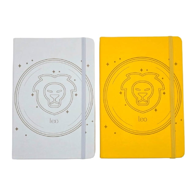 Set De 2 Libretas Leo Blanco Y Amarillo