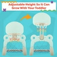 thumbnail image 3 of Hey Play 2-in-1 Adjustable Toddler Basketball Hoop and Soccer Goal (Blue), 3 of 6