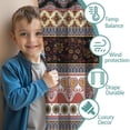 thumbnail image 3 of Blackout Kids Curtains,Black Boho Oriental Flowers and Paisleys Pattern Childrens Insulated Curtains Set Of 2,Bedroom Essentials,Toddler Room Decor 52x63in(132x160cm), 3 of 5