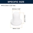 thumbnail image 3 of Uxcell 20Pcs White Rubber Stopper, S5.5 Plug Holes for 5.5mm / 0.22" Hole, 3 of 5