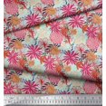 thumbnail image 2 of Soimoi Cotton Duck Fabric Leaves & Floral Artistic Printed Craft Fabric by The Yard 56 Inch Wide, 2 of 3