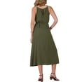 thumbnail image 3 of VESTIDOS MIDI VERANO CON CINTURÓN DE CUELLO HALTER PARA MUJER INSPIRADOS EN CHIC TALLA XS VERDE EJÉRCITO, 3 of 6