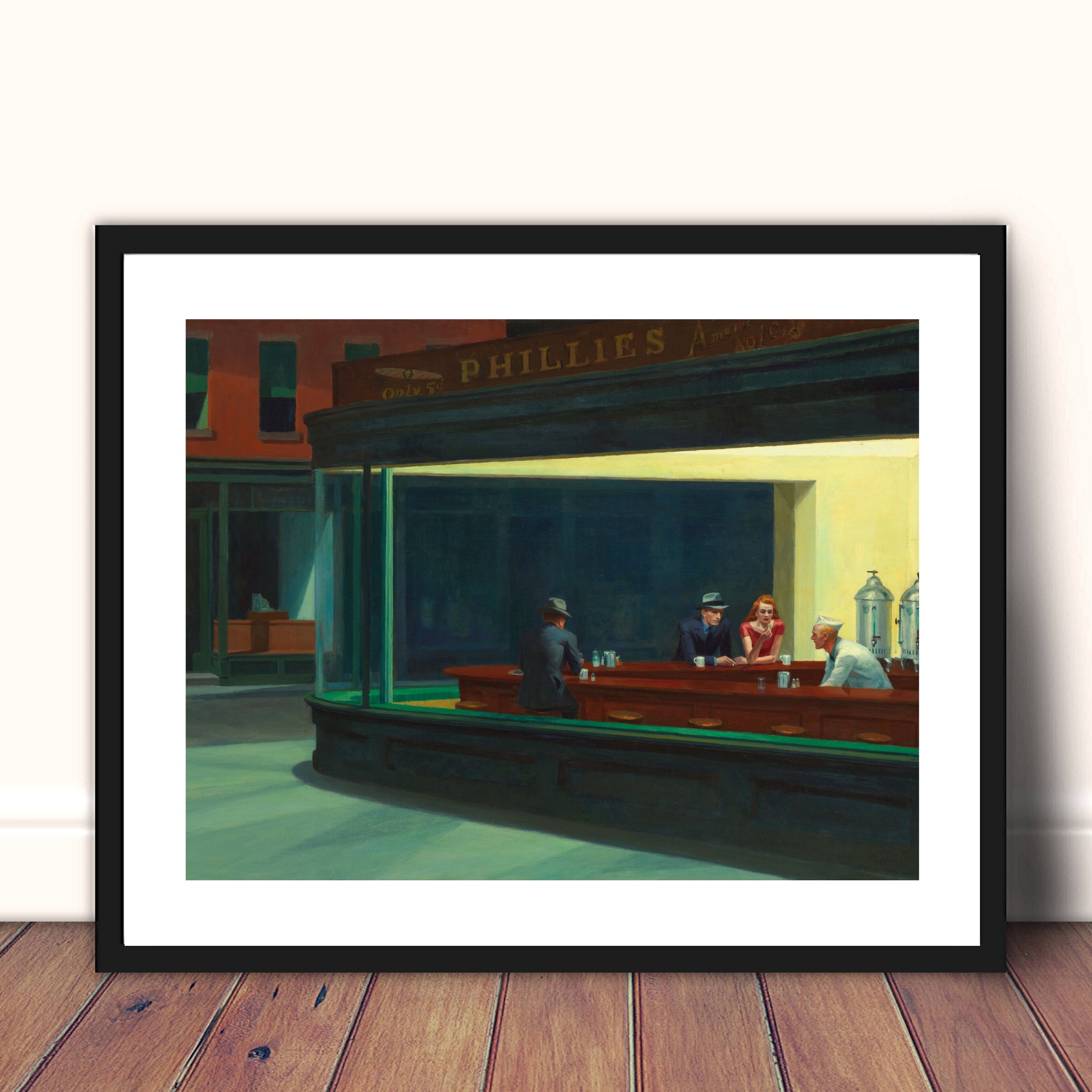 Nighthawks by Edward Hopper Nighthawks Caffe Coffee art Edward