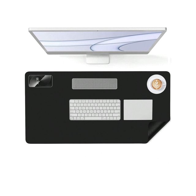 Leather PU Desk Pad Protector,Lightweight Table Mat,Mouse Pad,Office Desk Mat, Non-Slip PU Leather Desk Blotter,Larg Gaming Pad,Laptop Desk Pad,Waterp