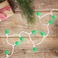 thumbnail image 2 of 70 Count Green LED C6 Faceted Christmas Lights, 22.5 ft White Wire, 2 of 3