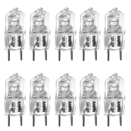 (10-Lamps) 20 Watt G8 120V 20w T4 Light Bulbs GY8.6 110V-130 Volt 20-Watt Short Size Is Less Than 35mm