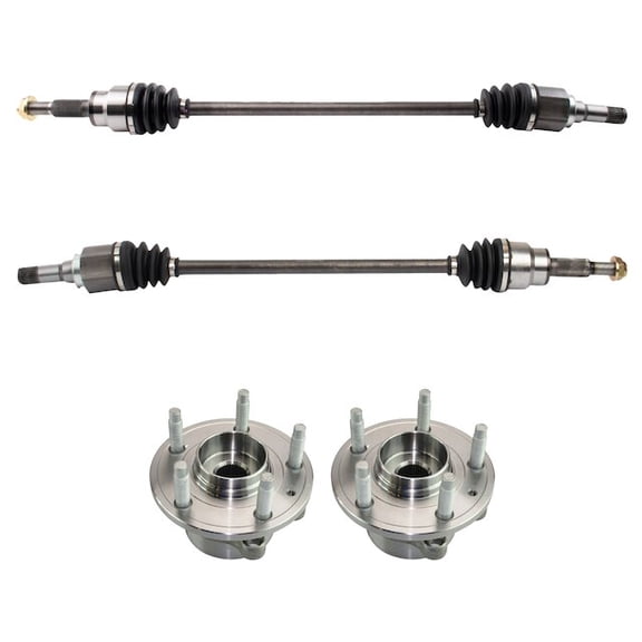 Axle and Wheel Hub Assembly Kit 4 Piece - Compatible with 2011 - 2017 Ford Explorer AWD 2012 2013 2014 2015 2016
