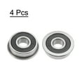 thumbnail image 4 of F608-2RS Flanged Ball Bearing 8x22x7mm Double Sealed Chrome Steel Flange Bearings, 4 Packs, 4 of 5