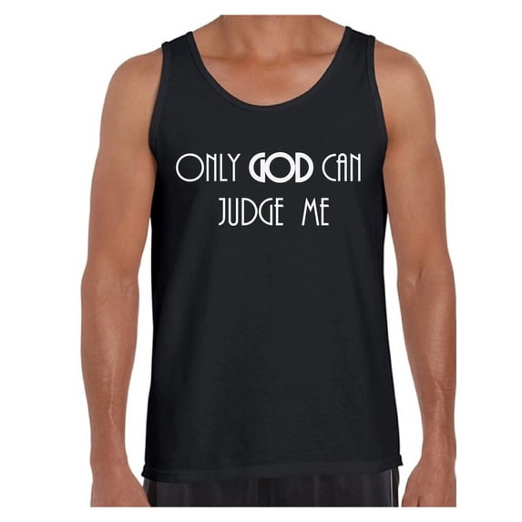 Awkward Styles Only God Can Judge Me Tank Top Shirt for Men Christian Mens Tanks Christian Clothes for Men Jesus Christian Birthday Gifts Jesus Shirts Jesus Clothing Only God Can Judge Me Mens Shirt