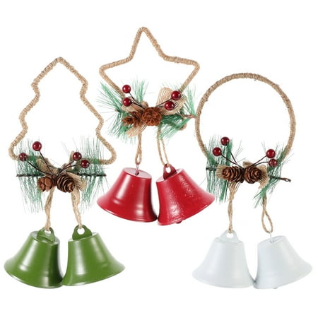 

3pcs Christmas Bell Pendants Christmas Bell Hanging Decors Bell Pendants