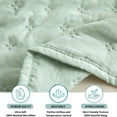 thumbnail image 4 of Hvmvliv Cooling Quilt 160x200cm Summer Cooler Quilt for Hot Sleepers and Night Sweats Ice Blanket for Sleeping Double Sided Cold Blanket Cooler Fiber Ice Blanket Rest Cooling Comforter Green, 4 of 8