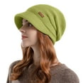 thumbnail image 2 of Lovskoo Womens Winter Beanie Warm Knitted Slouchy Wool Hats Fleece Lined Cap with Visor Green, 2 of 4