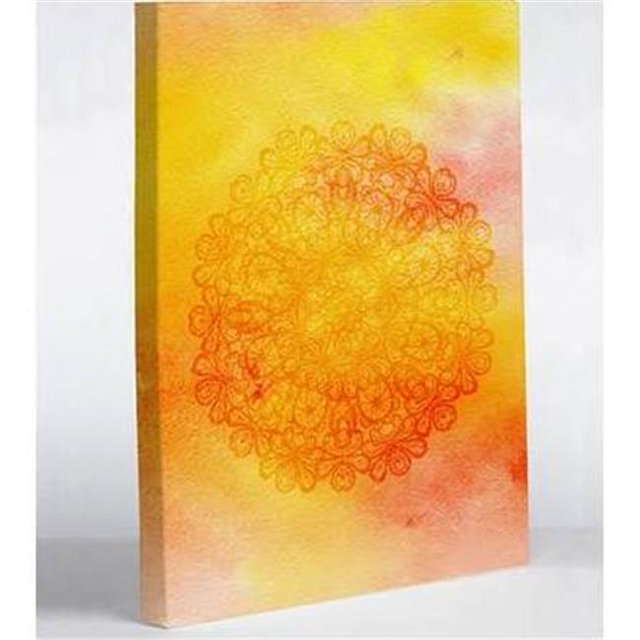 20 x 24 in. Doily Sunshine Canvas Wall Decor - Orange