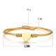 thumbnail image 4 of Brazalete Pulsera Ryscom Forma de Espiral con Dije de Corazon Color Dorado Acero Inoxidable, 4 of 5