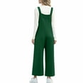 thumbnail image 5 of Army Lime Green Overall Flare Wide Leg Straight Leg Basic Long Bootcut Leg Casual Pants for Juniors Fall Summer Spandex Loose Fit Bib Pants Pants One Piece Women 2025 Clothes XXL, 5 of 8