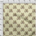 thumbnail image 2 of oneOone Cotton Silk Fabric Leaves|Floral & Peacock Block Print Fabric BTY 42 Inch Wide, 2 of 4