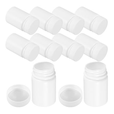 Pill Bottles Empty Solid Bottle Plastic Travel White 6.00X3.50X3.50CM 10 Pcs