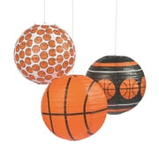 Basketball Lanterns (6Pc) - Party Decor - 6 Pieces