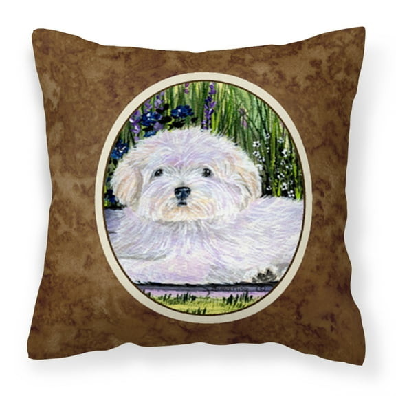 Carolines Treasures SS8430PW1414 Coton de Tulear Fabric Decorative Pillow, 14Hx14W, multicolor