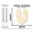 thumbnail image 2 of Unfinished Wood Balloon Letter U Shape | DIY Craft Cutout | up to 46" DIY 36" / 1/2", 2 of 3
