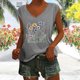 thumbnail image 2 of Camisetas Casuales de Manga Corta Gradiente Impreso Cuello Redondo Superior, Camiseta de Moda de Poliéster para las Mujeres, Lavado a Mano Verano Primavera, 2 of 4