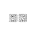 thumbnail image 2 of ARAIYA FINE JEWELRY 10K White Gold Round Lab-Grown Diamond Halo Earrings (1 cttw, VS1 Clarity, D-E Color), 2 of 7