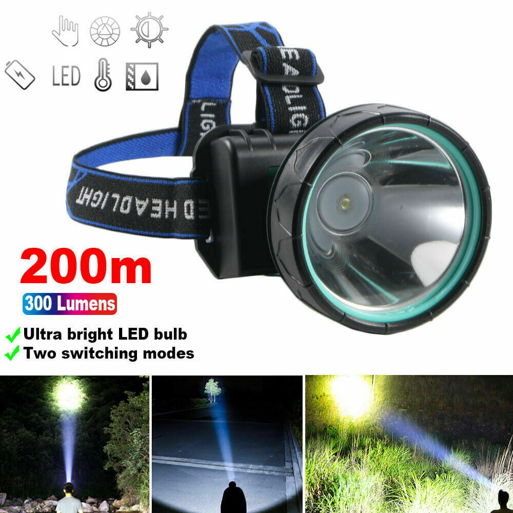 Wireless LED Light Head Lamp for Miner Mining Camping Hunting Outdoors Brighter 