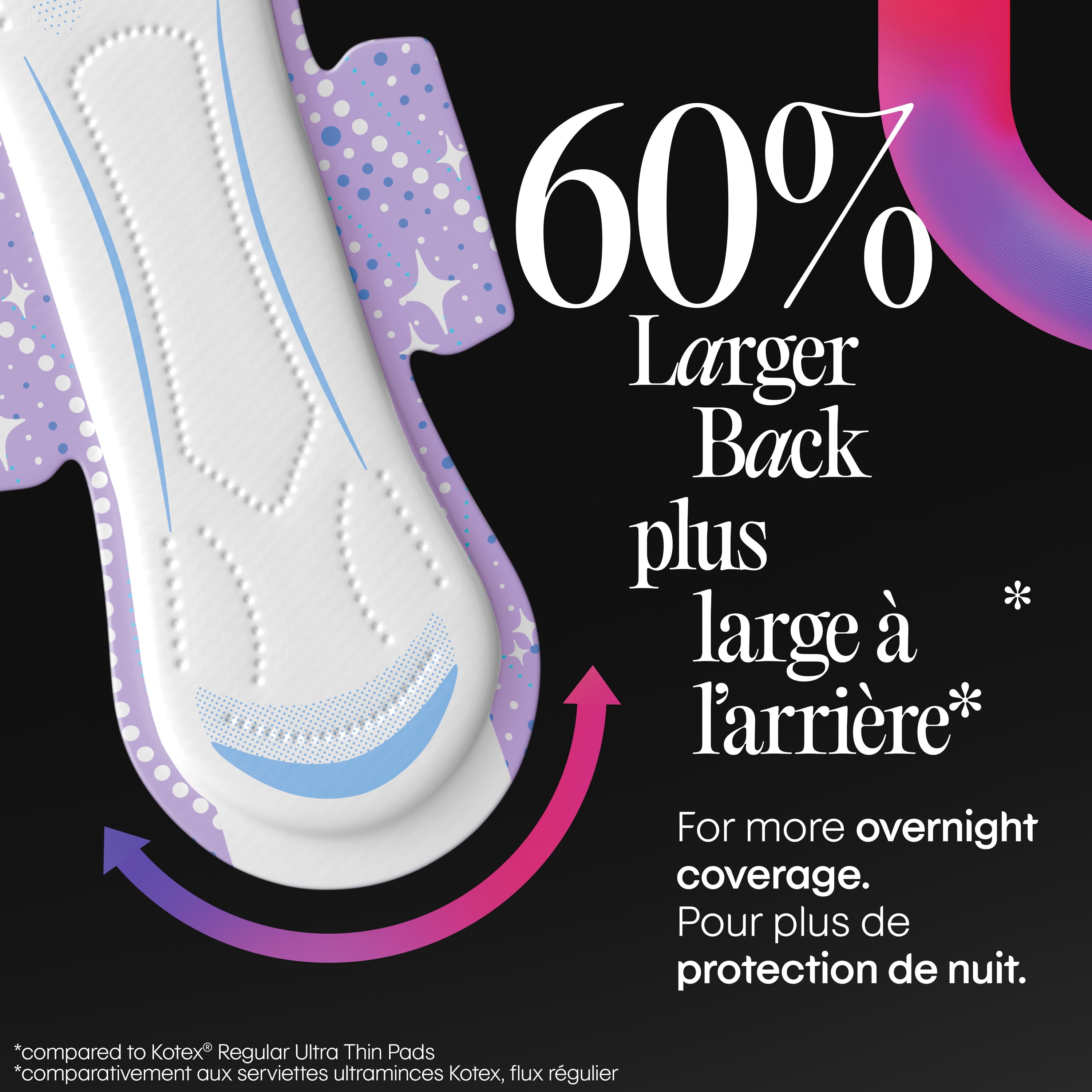 Kotex Overnight Maxi Pads, 39 Count