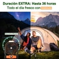 thumbnail image 2 of Ventilador Portatil Recargable con Luz LED, Abanico Portatil Inalámbrico de 10400 mAh, Ventilador Recargable USB para Viajes, Hogar, Abanico Recargable Práctico, Ventilador de Escritorio Naranja, 2 of 5