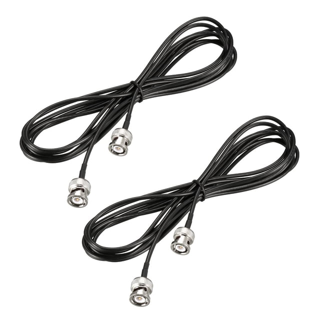 BNC Macho a Macho Coaxial Puente Cable 50 Ohm 10Pies RG174 2Uds