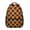 Orange and Black, variant on Gray and White Checkered Pattern Backpack for School, Cute School Bag with Adjustable Shoulder Straps and Padded Back, 15.3"x11"x6.7"
