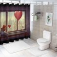 thumbnail image 7 of Creowell Romanticism Pretty Shower Curtain Bathroom Decor, 100% Polyester Washable Chic Modern Bathroom Shower Curtain with Hooks 36x72, 7 of 7