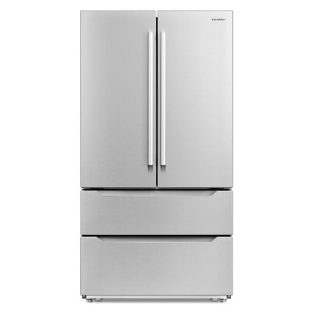 Cosmo 22.5 cu. ft. 4-Door French Door Refrigerator with Pull Handle in Stainless Steel  Counter Depth