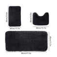 thumbnail image 2 of Bath Rugs 3 Set, Bathroom Rugs, Toilet Mats Universal Soft Comfortable Water Absorption, Bath Mats Non-Slip Thick Machine Washable, 2 of 8