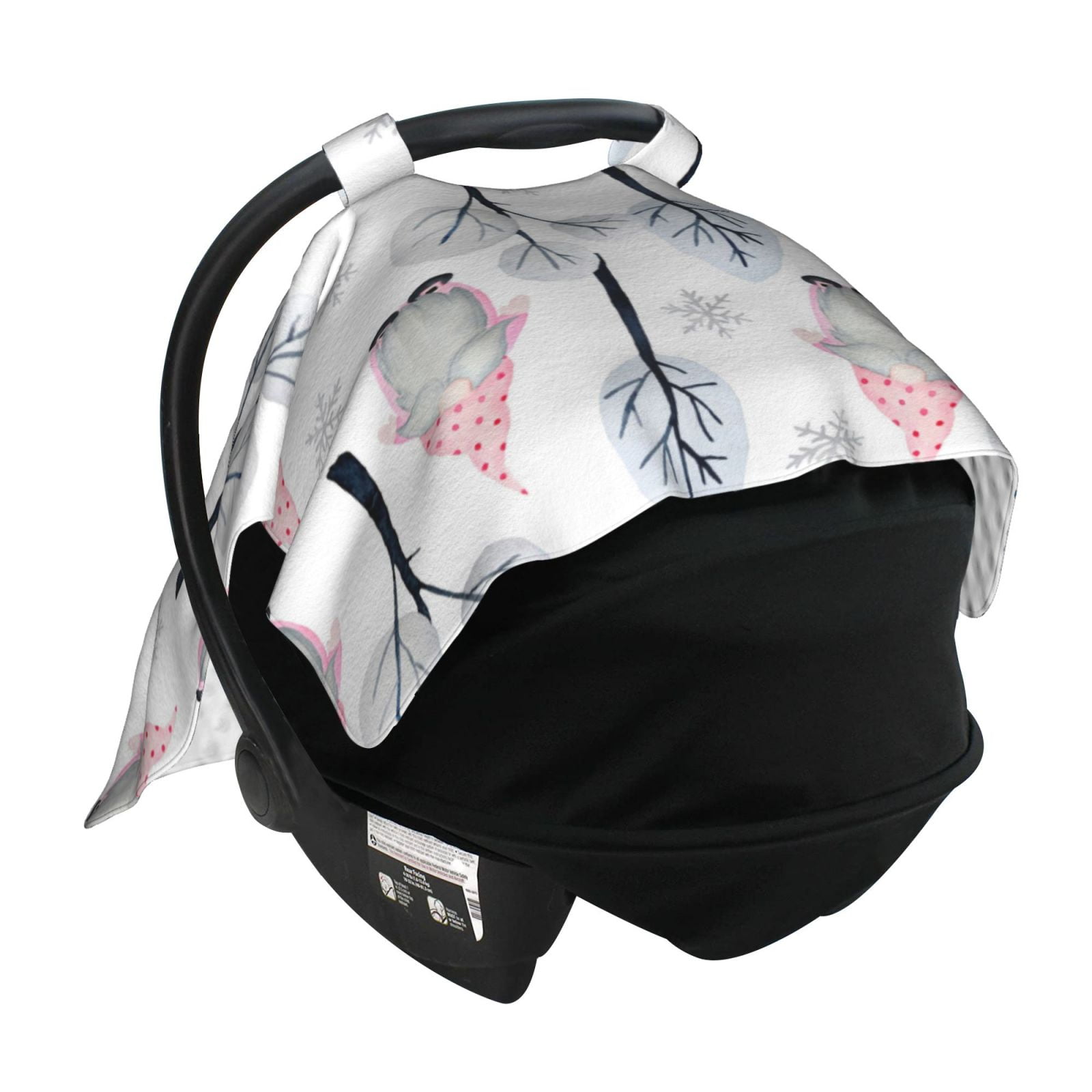 Car Seat Cover Baby - Pink oldman Winter Forest Breathable Infant Car Seat Cover for Baby Carseat, Lightweight Comfort Baby Essentials Must Haves Newborn Stuff for Girl Boy