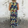 thumbnail image 5 of Generic Sleeveless Tank Dress for Women Casual V Neck Loose Cute Print Dresses Trendy Flowy A-Line Beach Dress with Pocket, 5 of 7