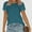 Aqua, variant on Womens Summer Casual Short Sleeve Tunics Tops Crew Neck Blouses Dressy Basic Shirts