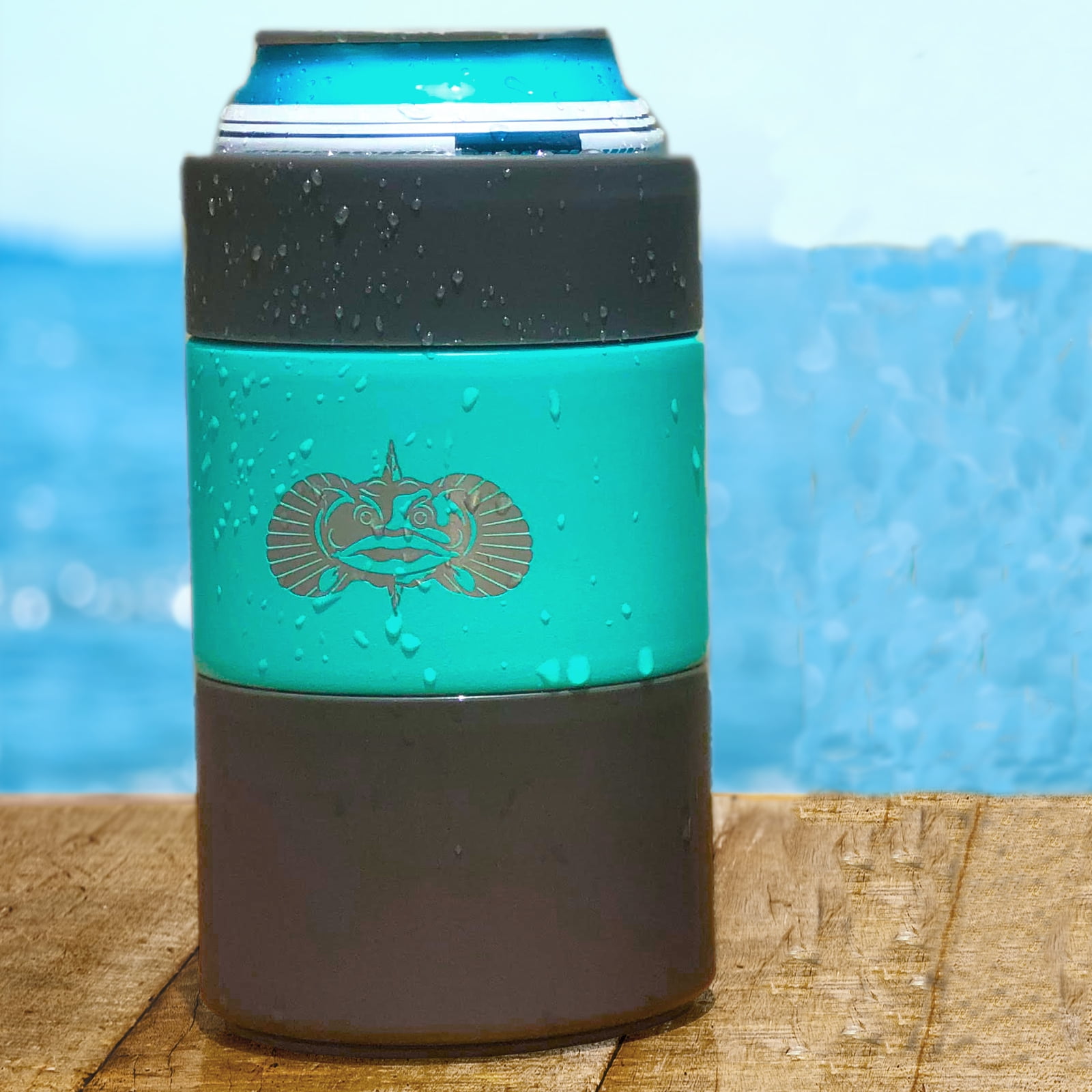 Toadfish Outfitters White and Teal NonTipping Can Coolers Walmart