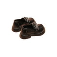 thumbnail image 3 of SIMANLAN Girl's Flats Slip On Dress Shoes Solid Color Loafers Girls Casual Shoe Kids Chain Moccasins Black 10C, 3 of 6