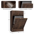 thumbnail image 2 of FOLDLIFE Fluted Tilt Out Trash Can Cabinet,Hidden Garbage Can Cabinet 10 Gallon,Freestanding Dog Proof Trash Can Cabinet,Wood Trash can for Kitchen Dining Living Room,Brown Cherry, 2 of 8