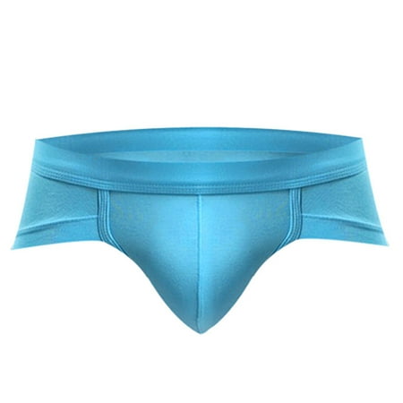 

HEVIRGO U Convex Lift Hip Men Underpants Stretchy Low Waist Solid Color Boxer Briefs for Inside Wear