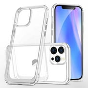 iPhone Clear Back Cover, Shock-proof, Fingerprints Resistant, Wireless Charging Compatible, TPU-Acrylic case for iPhone 13, iPhone 13 Pro, and iPhone 13 Pro Max