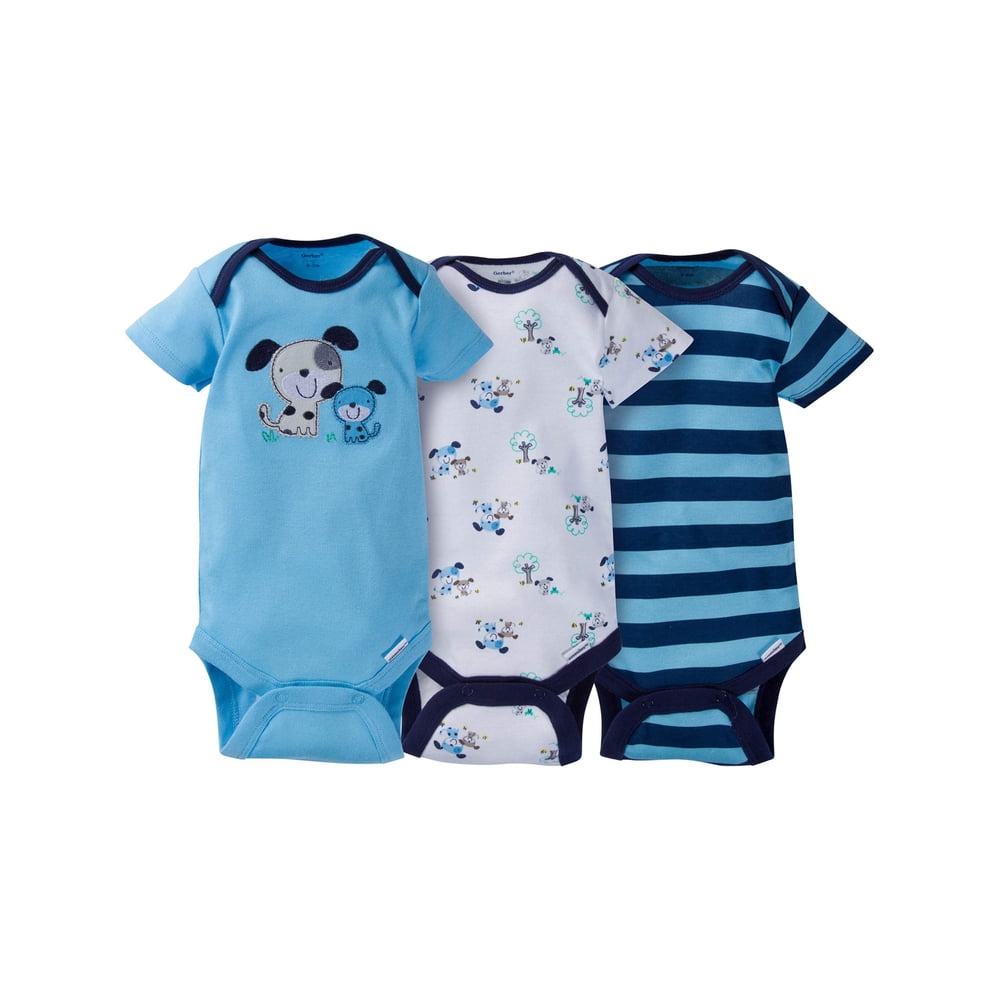 Gerber Gerber Newborn Baby Boy Assorted Short Sleeve Onesies