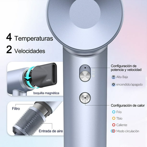Laifen Swift Special Secador De Pelo Iónico,secadora Cabello Profesional  Potente 110000rpm Secado Rápido,4 Temperatura Ajustable/2 Velocidades,