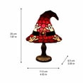 thumbnail image 3 of Luyimi Halloween Witch Hat Stained Glass Table Lamp, Vintage Tiffany Style Night Light with Ghost Bat Skull, Retro Accent Lamp for Mantel Shelf Bedroom Fall Gothic Home Decor Holiday Gift C, 3 of 6