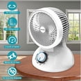 thumbnail image 3 of Brentwood F-650MW 6 Inch 3 Speed Oscillating Circulator Desktop Fan, White, 3 of 3