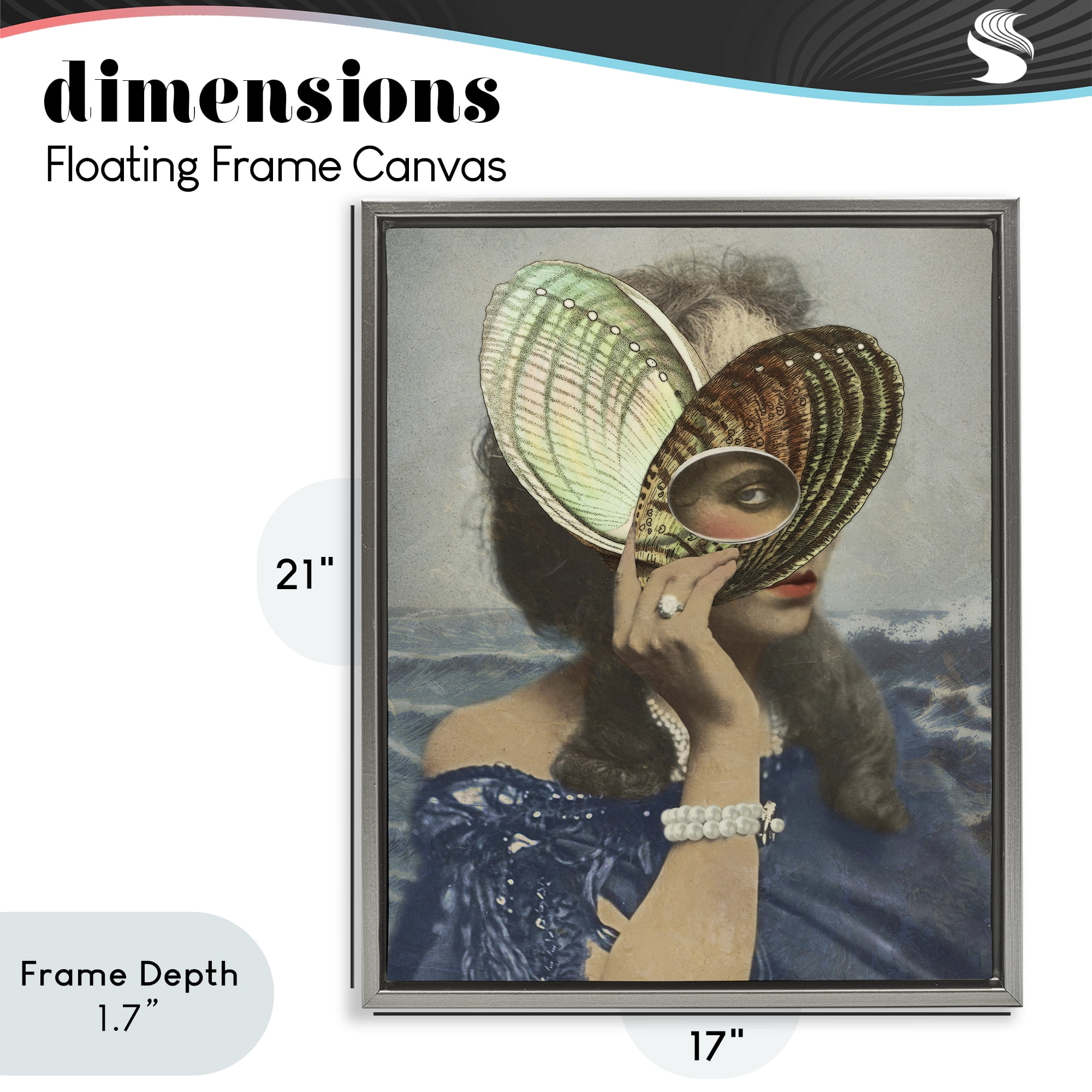 Stupell Industries Portrait of Naturalist Gray Framed Floater Canvas Wall Art, design by Victoria Barnes